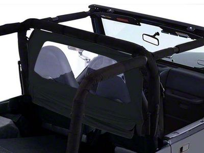 Windbreaker; Black Diamond (80-83 Jeep CJ7; 76-06 Jeep CJ7, Wrangler YJ & TJ)