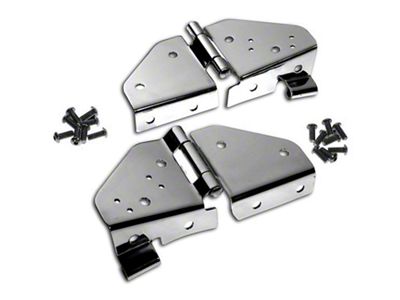 Windshield Hinges; Stainless Steel (76-95 Jeep CJ5, CJ7 & Wrangler YJ)