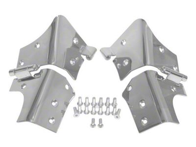Windshield Hinges; Stainless Steel (97-06 Jeep Wrangler TJ)