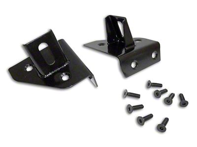 Windshield Light Mounting Brackets; Black (76-95 Jeep CJ5, CJ7 & Wrangler YJ)
