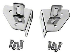 Windshield Light Mounting Brackets; Stainless Steel (76-95 Jeep CJ5, CJ7 & Wrangler YJ)