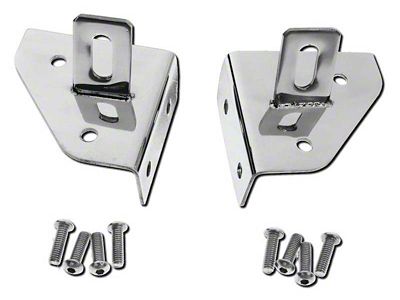 Windshield Light Mounting Brackets; Stainless Steel (76-95 Jeep CJ5, CJ7 & Wrangler YJ)