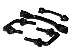 Windshield Tie Down Kit; Black (76-95 Jeep CJ5, CJ7 & Wrangler YJ)
