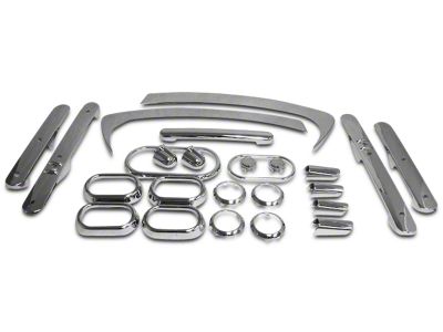 Interior Trim Kit; Chrome (07-10 Jeep Wrangler JK 4-Door w/ Power Windows & Automatic Transmission)