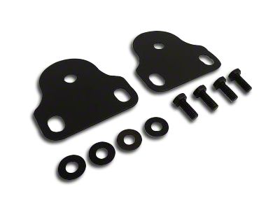 Interior Windshield Mount Brackets; Black (76-95 Jeep CJ5, CJ7 & Wrangler YJ)