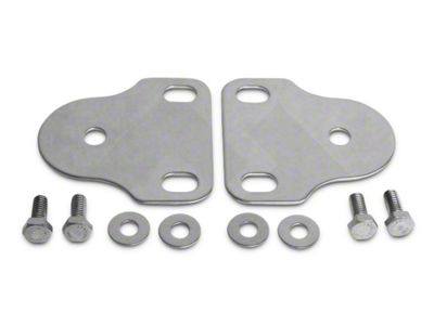 Interior Windshield Mount Brackets; Stainless Steel (76-95 Jeep CJ5, CJ7 & Wrangler YJ)
