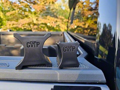 Cup Grip Cup Holder Inserts; Front and Rear (24-25 Tacoma)