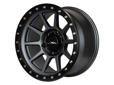 CXA Off Road Wheels TR4 SPRINT Anthracite with Black Ring 6-Lug Wheel; 17x9; -18mm Offset (24-25 Tacoma)
