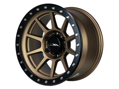 CXA Off Road Wheels TR4 SPRINT Texture Bronze with Black Ring 6-Lug Wheel; 17x9; -18mm Offset (24-25 Tacoma)