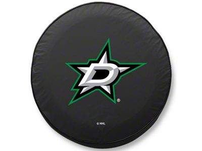 Dallas Stars Spare Tire Cover; Black (66-18 Jeep CJ5, CJ7, Wrangler YJ, TJ & JK)