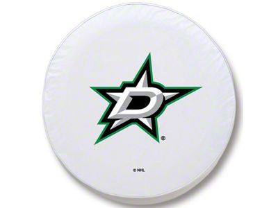 Dallas Stars Spare Tire Cover; White (66-18 Jeep CJ5, CJ7, Wrangler YJ, TJ & JK)