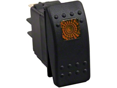 Daystar Rocker Switch; Amber Light (Universal; Some Adaptation May Be Required)