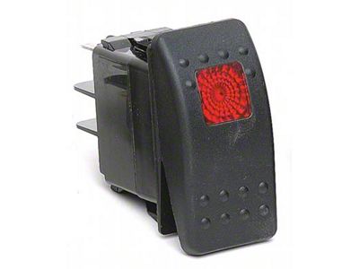 Daystar Rocker Switch; Red Light (Universal; Some Adaptation May Be Required)