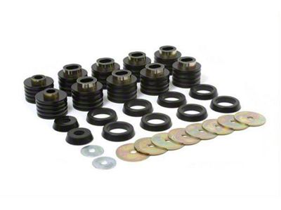 Daystar Body Mount Set; Body Cab Mount; Black; Polyurethane (80-86 Jeep CJ5 & CJ7)