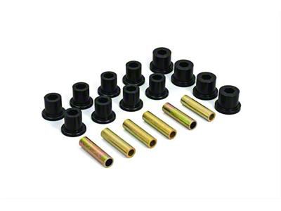 Daystar Leaf Spring and Shackle Bushing Kit; Black; Front (76-86 Jeep CJ5 & CJ7)