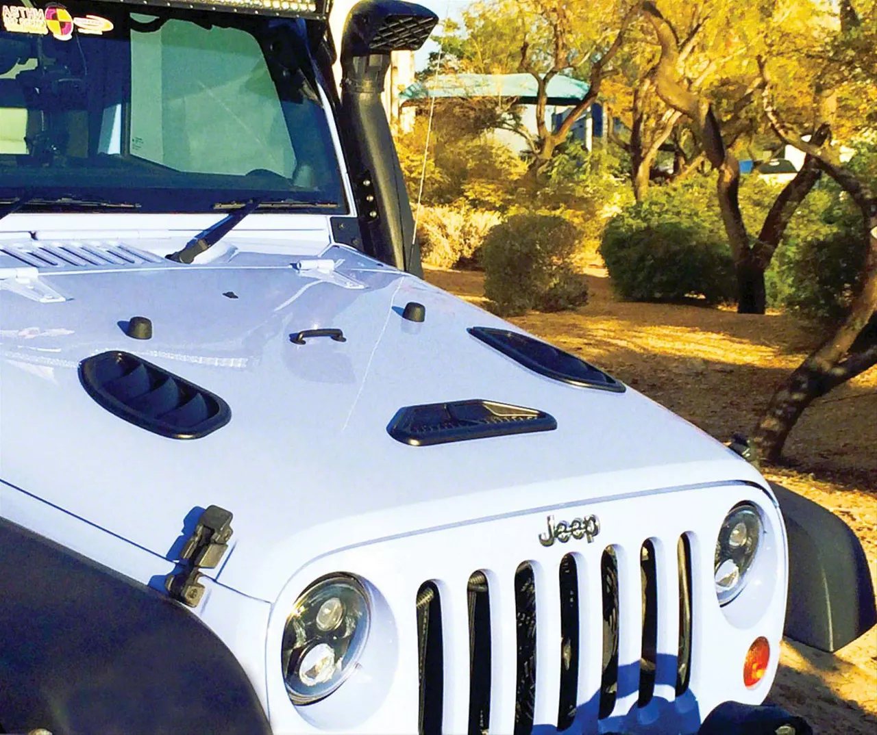 Daystar Jeep Wrangler Side Hood Vents; Black KJ71048BK (0718 Jeep Wrangler JK) Free Shipping