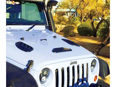 Daystar Side Hood Vents; Black (07-18 Jeep Wrangler JK)