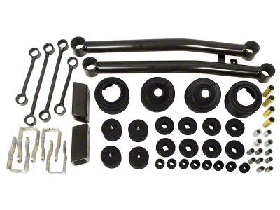 Daystar Suspension Lift Kit; 2-Inch Lift; Black; Includes Front Lower Control Arms; Superseded to Part Number KJ09177KV (18-25 2.0L or 3.6L Jeep Wrangler JL)