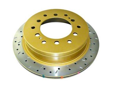 DBA 4000 Series XS Cross Drilled and Slotted 6-Lug Rotor; Rear (10-24 4Runner)
