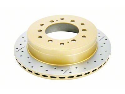DBA Street Series XGold Cross Drilled and Slotted 6-Lug Rotor; Rear (03-09 4Runner)