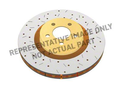 DBA 4000 Series XS Cross Drilled and Slotted Rotor; Front (11-21 Jeep Grand Cherokee WK2 w/ Vented Rear Rotors, Excluding SRT, SRT8 & Trackhawk)