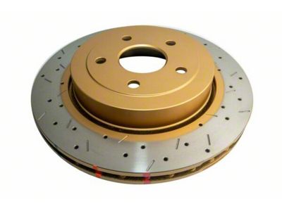 DBA 4000 Series XS Cross Drilled and Slotted Rotor; Rear (06-10 Jeep Grand Cherokee WK SRT8)