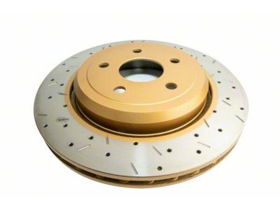 DBA 4000 Series XS Cross Drilled and Slotted Rotor; Rear (12-21 Jeep Grand Cherokee SRT, SRT8, Trackhawk)