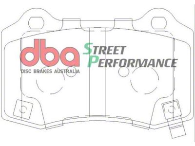 DBA Street Series Ceramic Brake Pads; Rear Pair (06-10 Jeep Grand Cherokee WK SRT8)