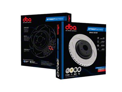 DBA Street Series T2 Slotted Rotor; Rear (12-21 Jeep Grand Cherokee SRT, SRT8, Trackhawk)