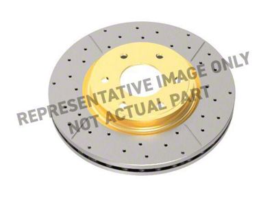 DBA Street Series XGold Cross Drilled and Slotted Rotor; Front (11-21 Jeep Grand Cherokee WK2 w/ Vented Rear Rotors, Excluding SRT, SRT8 & Trackhawk)