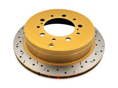 DBA 4000 Series XS Cross Drilled and Slotted 5-Lug Rotor; Rear (07-21 Tundra)