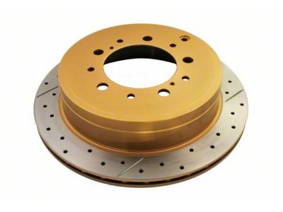 DBA Street Series XGold Cross Drilled and Slotted 5-Lug Rotor; Rear (07-21 Tundra)