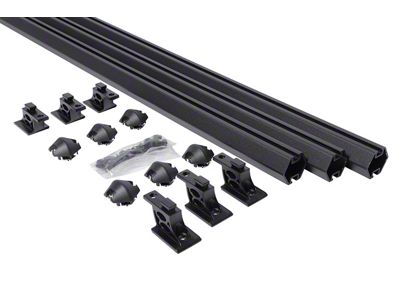 Hex Cargo Management In-Bed Cargo Rail; Textured Black (20-25 Jeep Gladiator JT)
