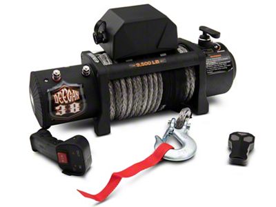 Deegan 38 by Mammoth 9,500 lb. Winch with Synthetic Rope and Wireless Control (Universal; Some Adaptation May Be Required)