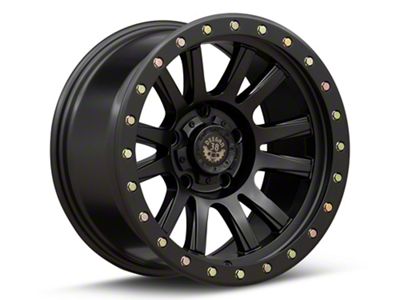 Deegan 38 by Mammoth Ghost Rider Flow Formed Satin Black Wheel; 17x9; -6mm Offset (07-18 Jeep Wrangler JK)