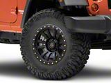 Deegan 38 by Mammoth Ghost Rider Flow Formed Satin Black Wheel; 17x9; -6mm Offset (07-18 Jeep Wrangler JK)