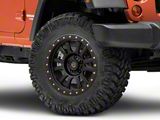 Deegan 38 by Mammoth Ghost Rider Flow Formed Satin Black Wheel; 18x9; -6mm Offset (07-18 Jeep Wrangler JK)