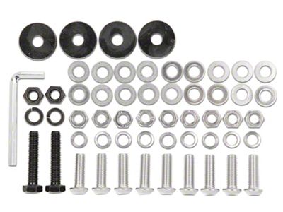 Deegan 38 by Mammoth Replacement Skid Plate Hardware Kit for J108779 Only (07-18 Jeep Wrangler JK)