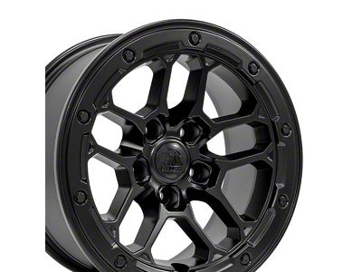 Defiant Wheels DF01 Satin Black Wheel; 17x8; 12mm Offset (18-25 Jeep Wrangler JL)