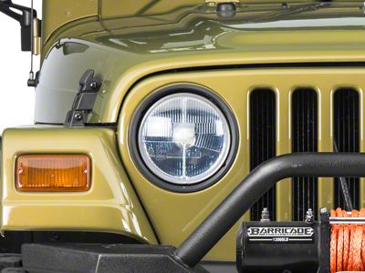 Delta Lights 7-Inch Classic Xenon Headlights; Chrome Housing; Clear Lens (97-06 Jeep Wrangler TJ)