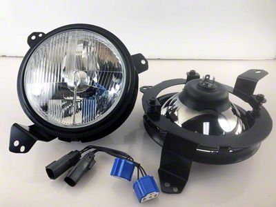 Delta Lights 7-Inch Xenon Headlights; Chrome Housing; Clear Lens (20-25 Jeep Gladiator JT)