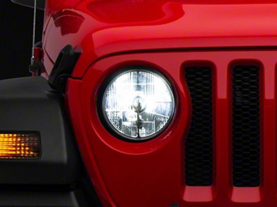 Delta Lights 7-Inch LED Headlights; Chrome Housing; Clear Lens (18-25 Jeep Wrangler JL)