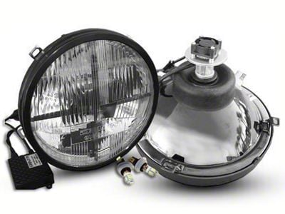 Delta Lights Quad-Bar LED Headlights with LED Blinkers; Chrome Housing; Clear Lens (07-18 Jeep Wrangler JK)