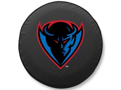 DePaul University Spare Tire Cover; Black (66-18 Jeep CJ5, CJ7, Wrangler YJ, TJ & JK)