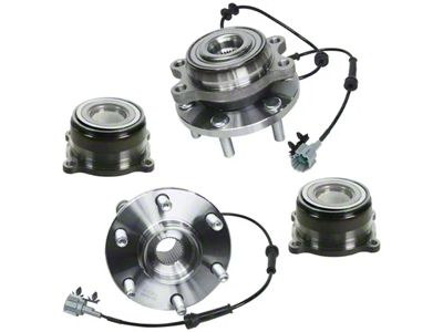 Wheel Hub Assemblies with Rear Wheel Bearing Modules; Front (05-19 4WD Frontier w/ Automatic Transmission)