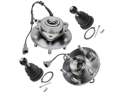 Wheel Hub Assemblies with Upper Ball Joints; Front (04-07 Titan)