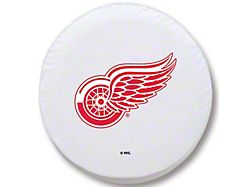 Detroit Red Wings Spare Tire Cover; White (66-18 Jeep CJ5, CJ7, Wrangler YJ, TJ & JK)