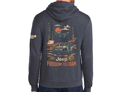 Detroit Shirt Company Men's Freedom to Roam Hoodie; Navy Blue