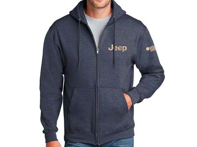 Detroit Shirt Company Men's Jeep Freedom to Roam Hoodie; Navy Blue
