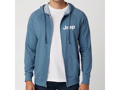 Detroit Shirt Company Men's Jeep Logo Hoodie; Slate